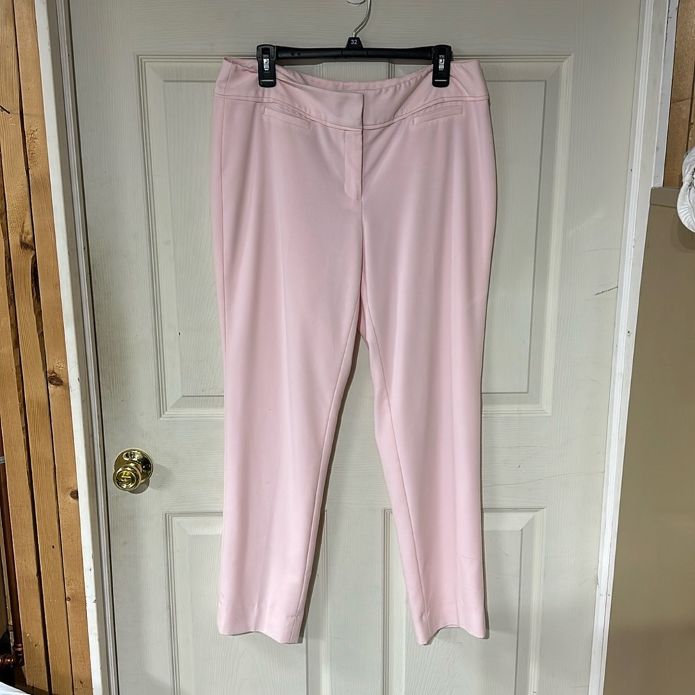 White House Black Market Light Pink Straight Leg Pants